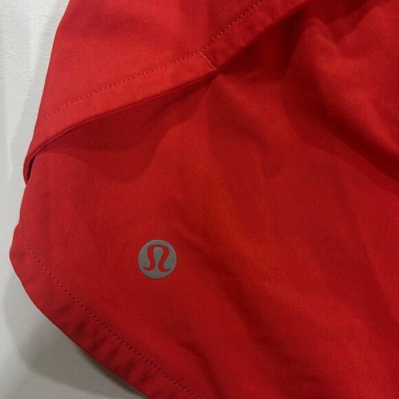 Lululemon Women’s High-Waist Running Shorts Coral Red 12 Quick-Dry Activewear - Picture 9 of 9